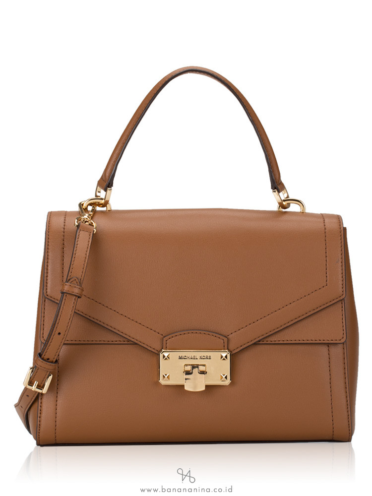 MICHAEL KORS Kinsley Large Leather Top Handle Satchel Luggage