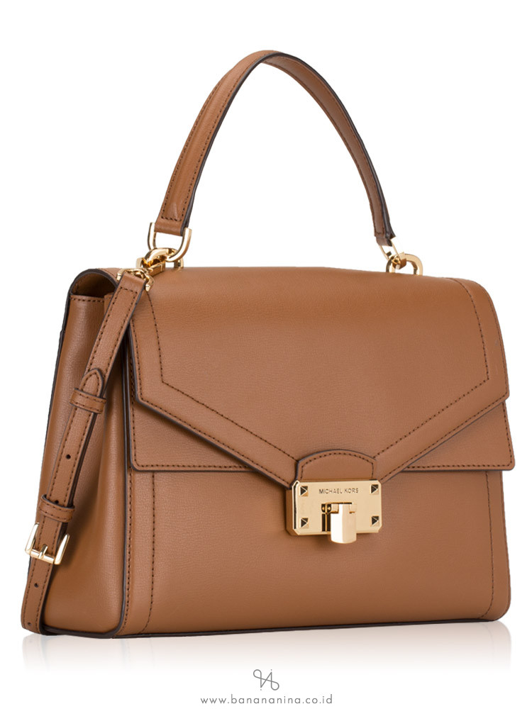 MICHAEL KORS Kinsley Large Leather Top Handle Satchel Luggage