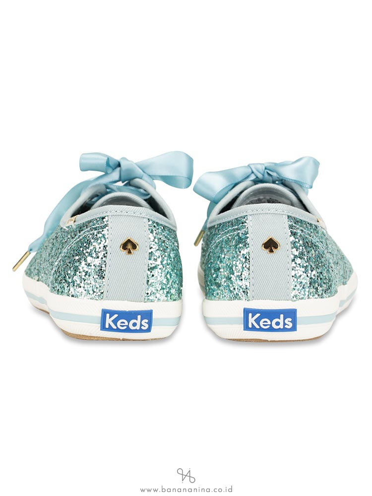 KEDS X Kate Spade Champion Glitter Dusty Blue Sz 9