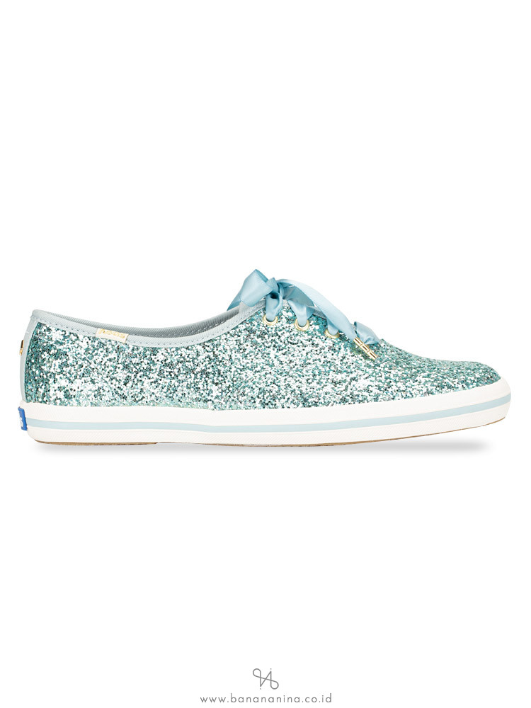 KEDS X Kate Spade Champion Glitter Dusty Blue Sz 9