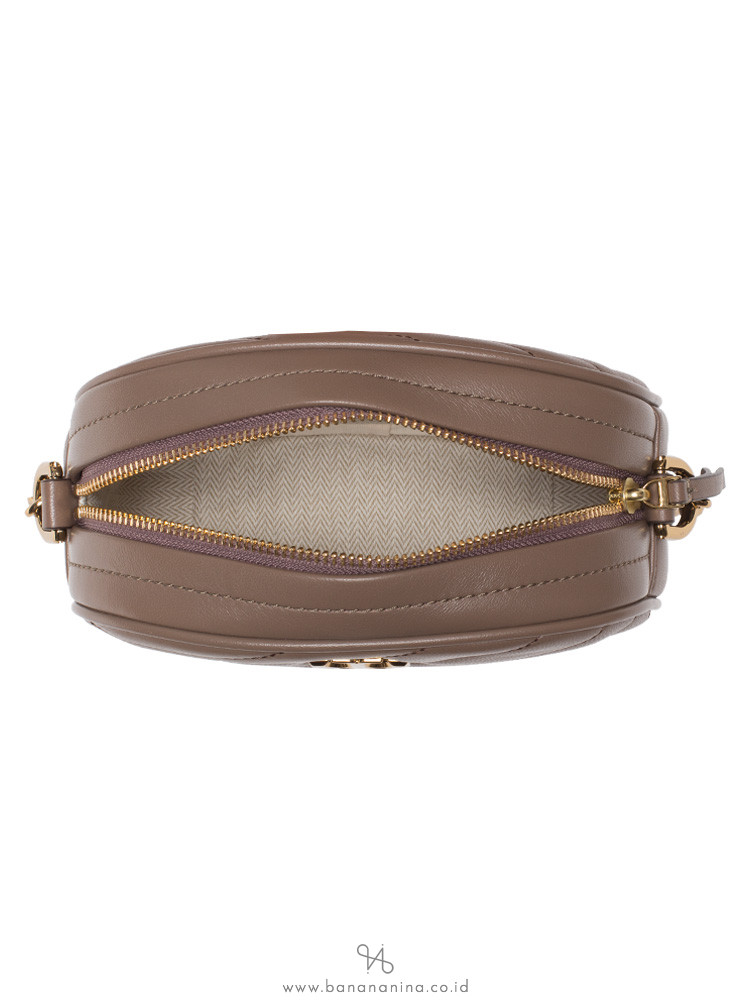 TORY BURCH Kira Chevron Small Camera Bag Classic Taupe