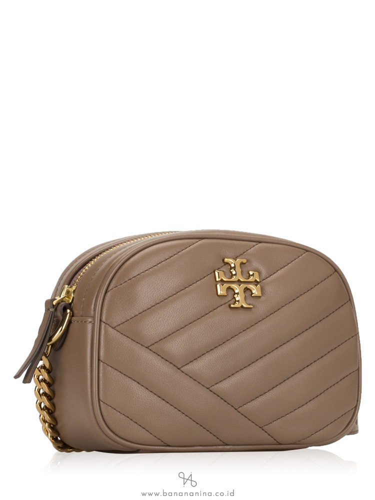 TORY BURCH Kira Chevron Small Camera Bag Classic Taupe