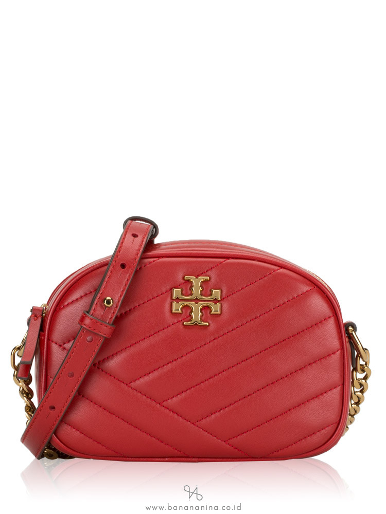 TORY BURCH Kira Chevron Small Camera Bag Red Apple