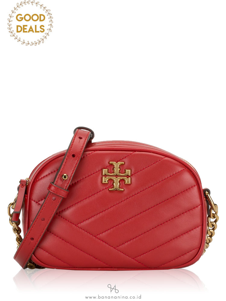 Tory Burch Kira Chevron Small Camera Bag Red Apple