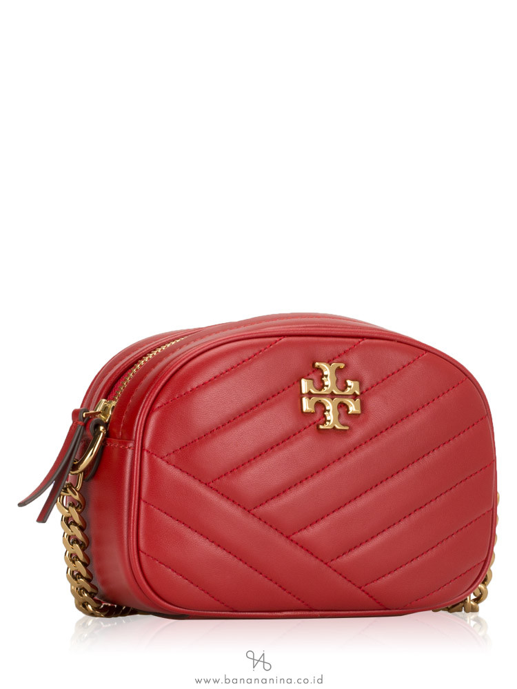 TORY BURCH Kira Chevron Small Camera Bag Red Apple