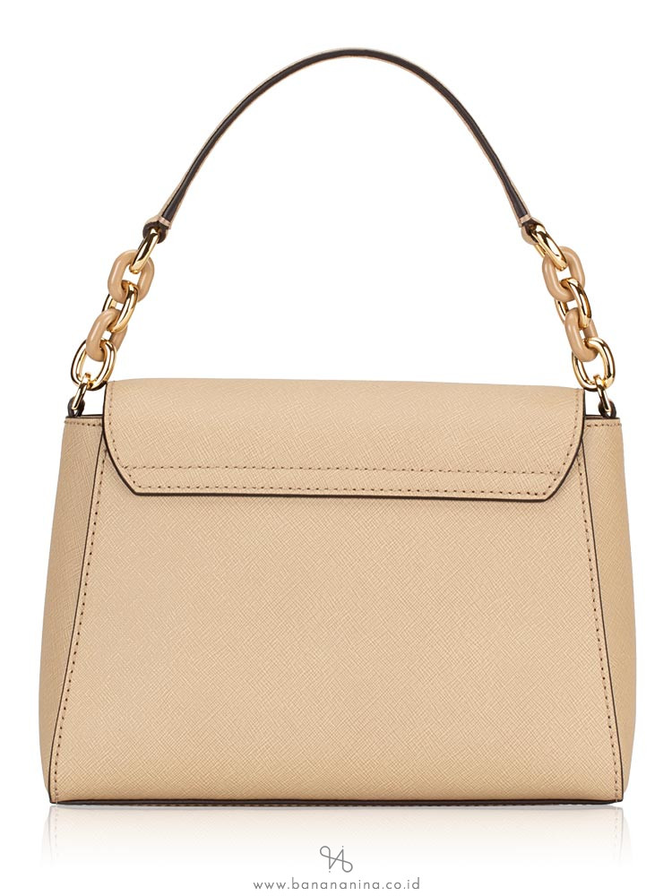 MICHAEL KORS Sofia Saffiano Small Satchel Bisque