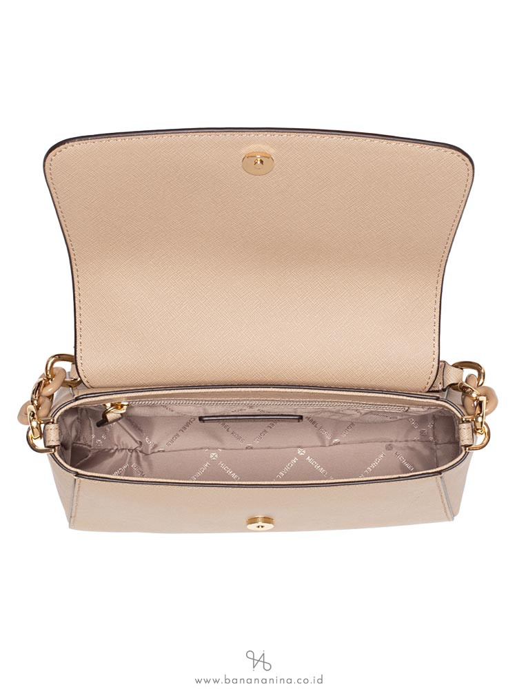 MICHAEL KORS Sofia Saffiano Small Satchel Bisque