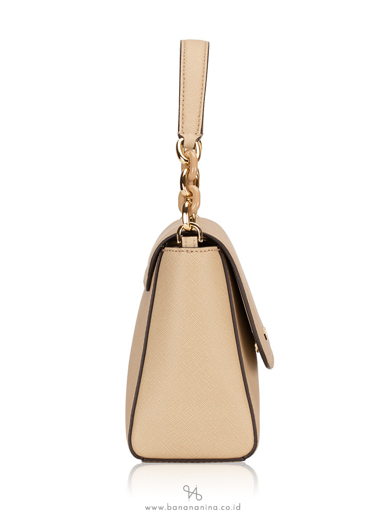 MICHAEL KORS Sofia Saffiano Small Satchel Bisque