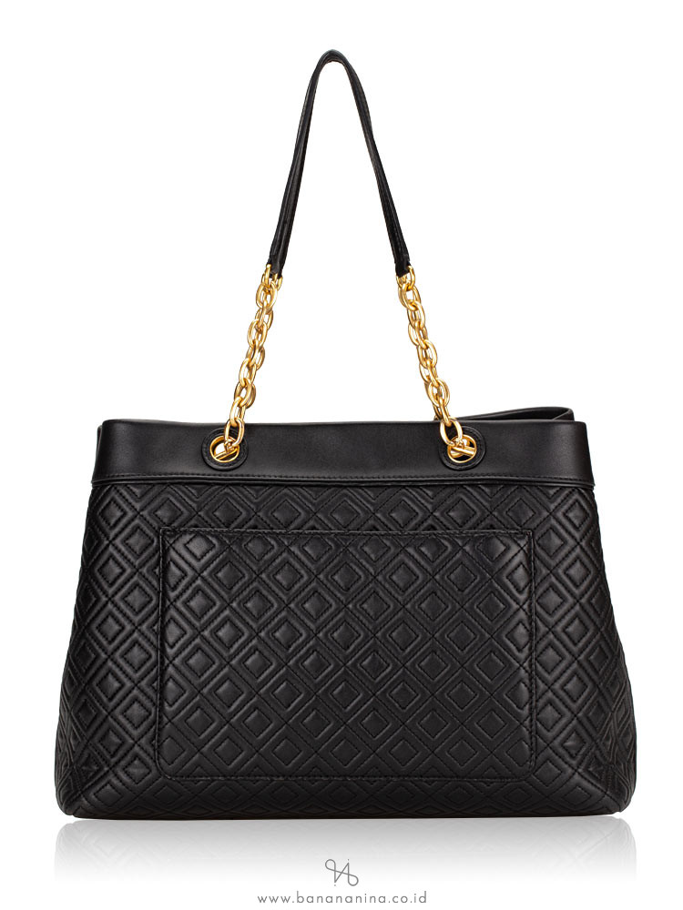 TORY BURCH Fleming Triple Compartment Tote Black