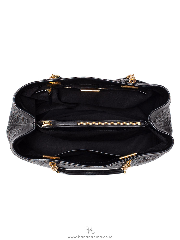 TORY BURCH Fleming Triple Compartment Tote Black