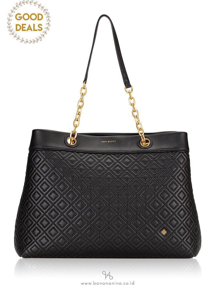 TORY BURCH Fleming Triple Compartment Tote Black