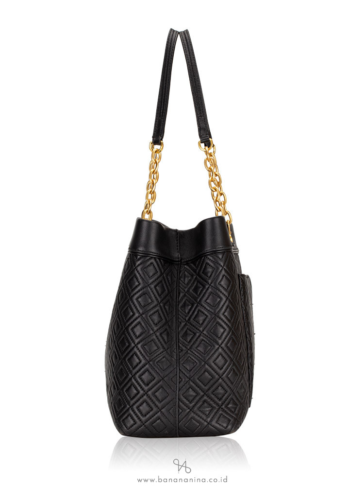 TORY BURCH Fleming Triple Compartment Tote Black