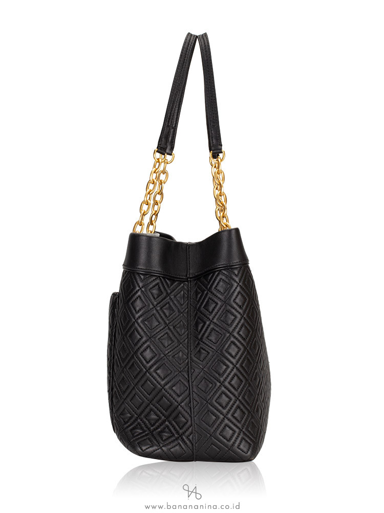 TORY BURCH Fleming Triple Compartment Tote Black