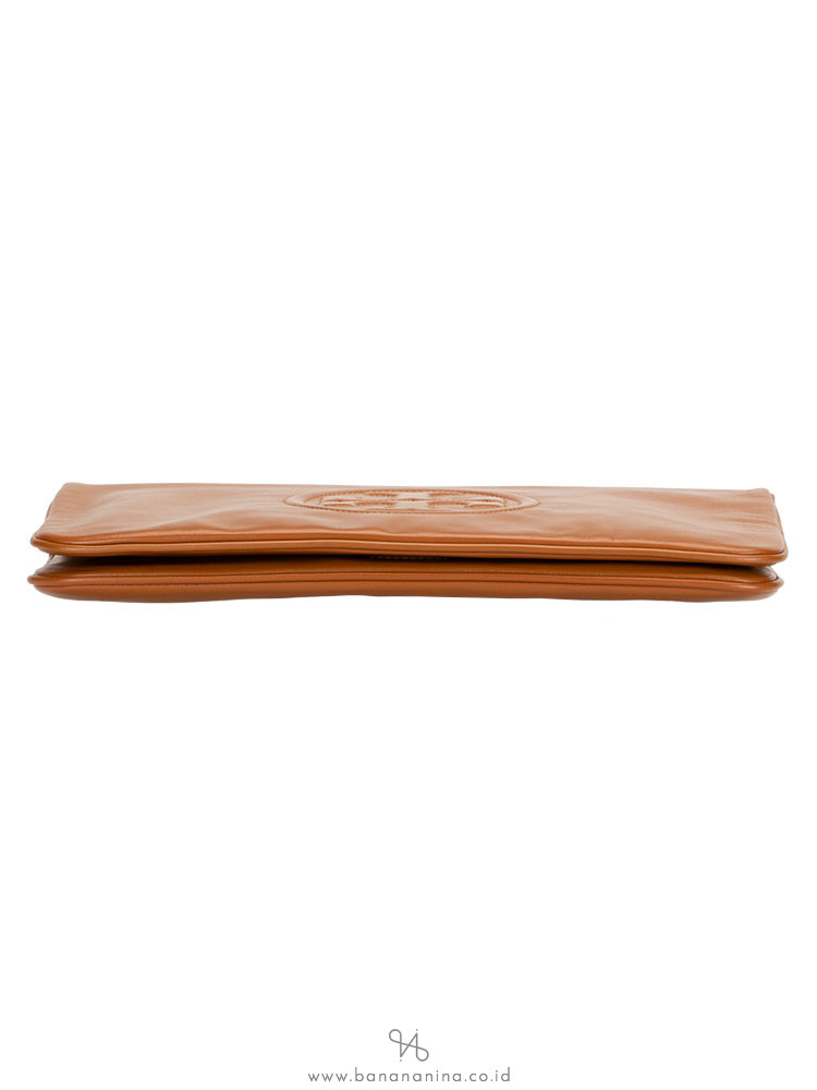 TORY BURCH Bombe Reva Leather Clutch Luggage