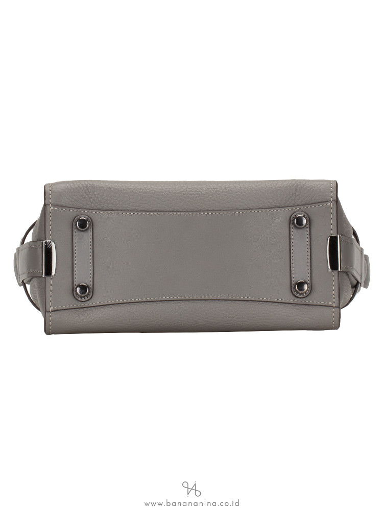 COACH 87295 Swagger 27 Pebble Leather Carryall Heather Grey