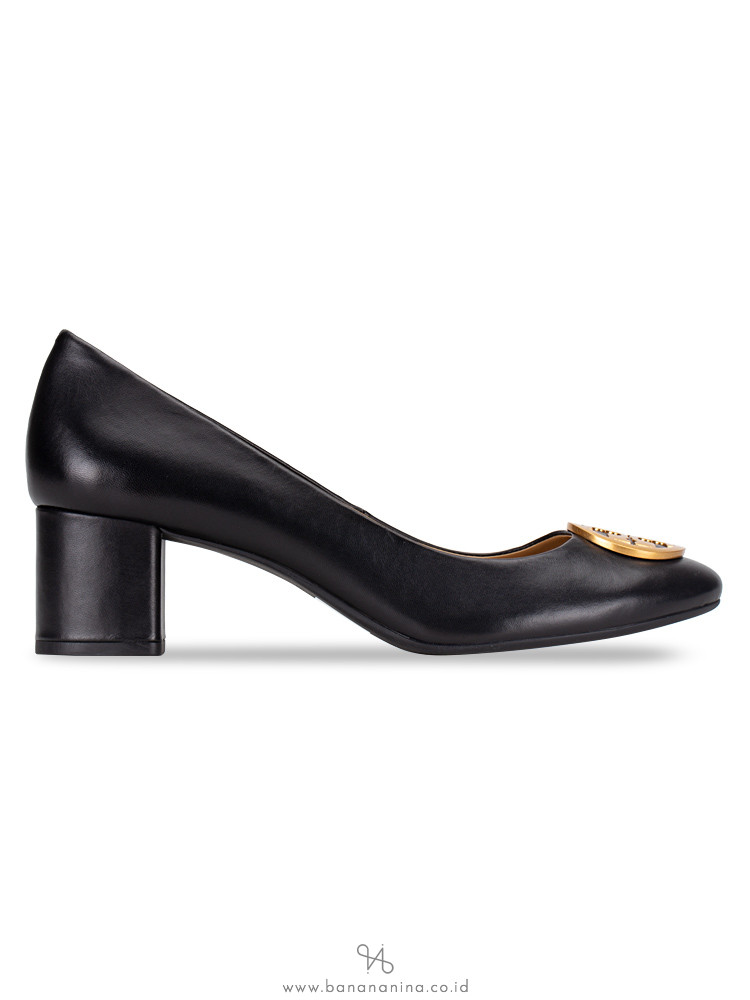TORY BURCH Benton Leather Pump Black Sz 10.5