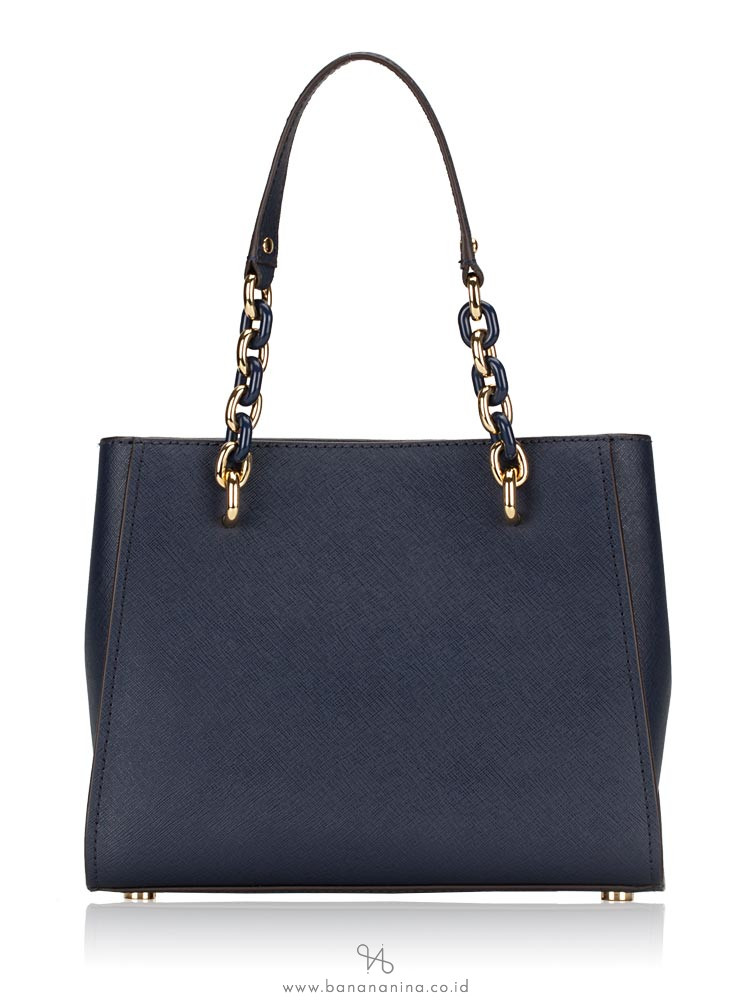 MICHAEL KORS Sofia Floral Medium North South Tote Navy