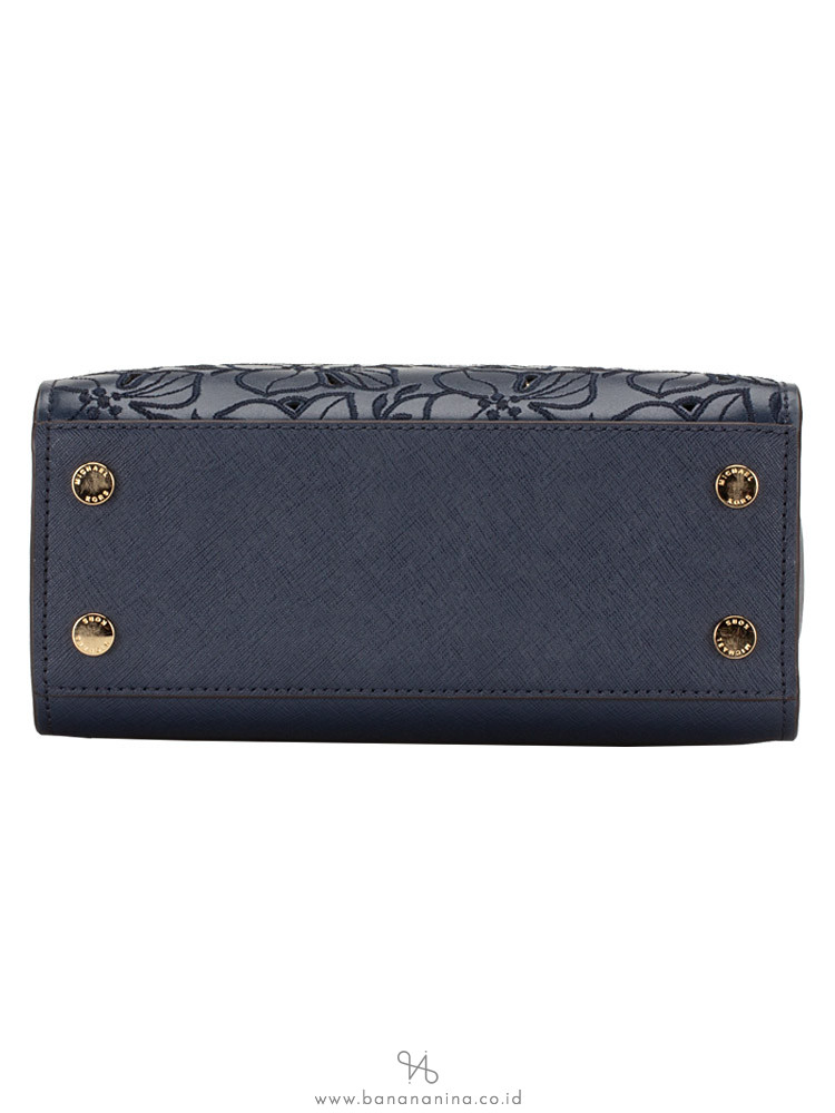 MICHAEL KORS Sofia Floral Medium North South Tote Navy