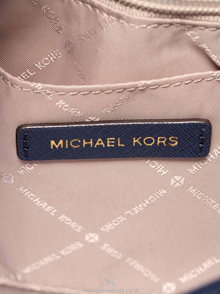 MICHAEL KORS Sofia Floral Medium North South Tote Navy