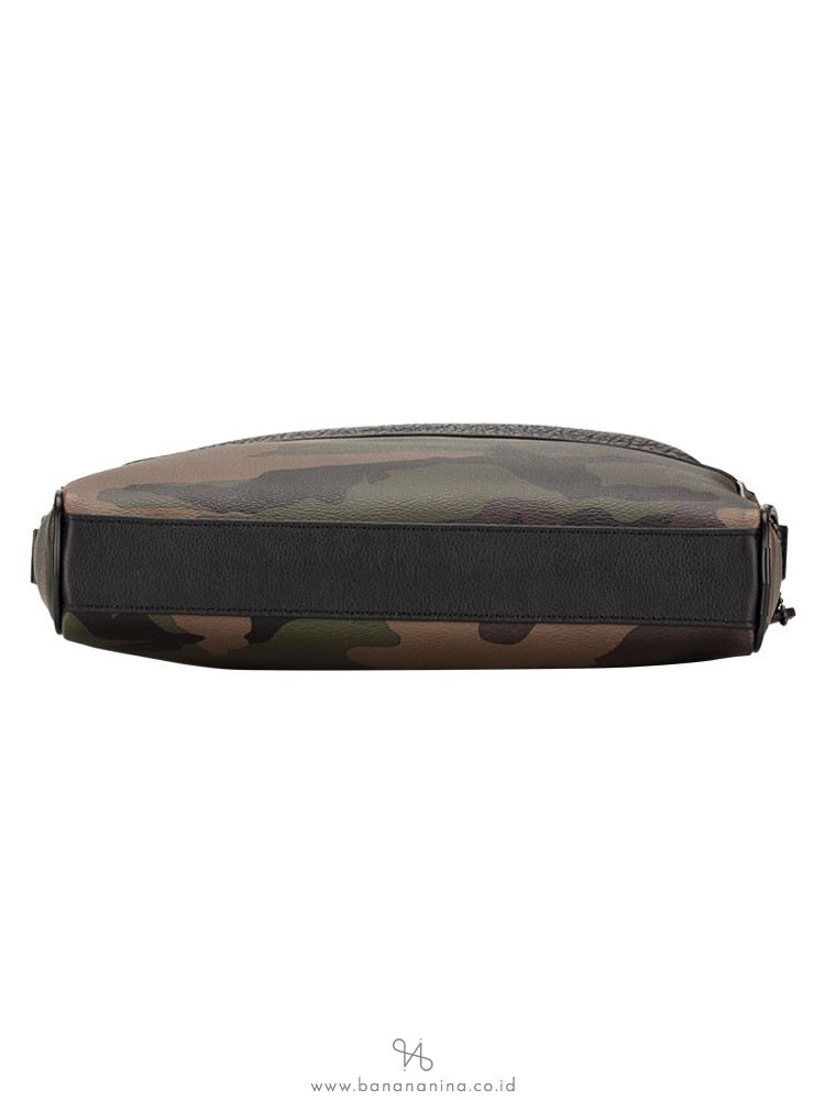 COACH Men 29052 Charles Camera Crossbody Camo Dark Green Multi
