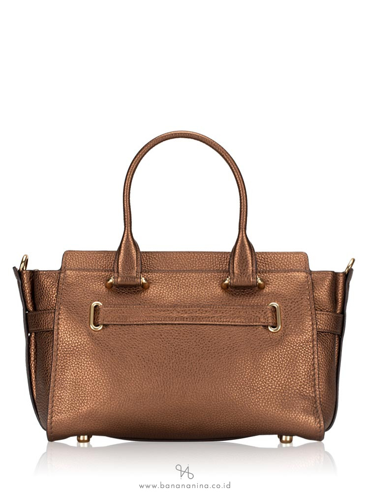 COACH 23197 Metallic Swagger 27 Leather Satchel Bronze