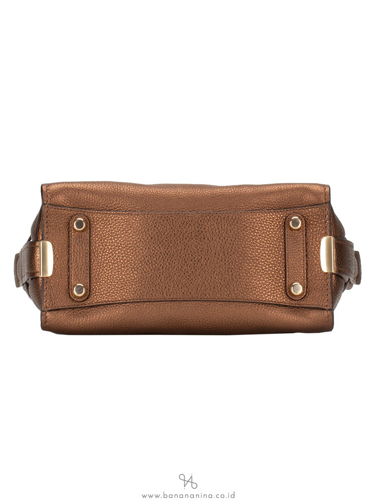 COACH 23197 Metallic Swagger 27 Leather Satchel Bronze
