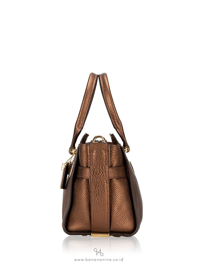 COACH 23197 Metallic Swagger 27 Leather Satchel Bronze