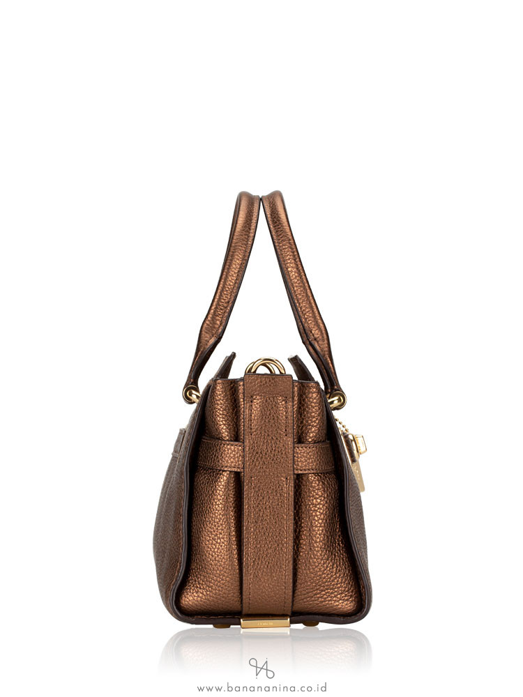 COACH 23197 Metallic Swagger 27 Leather Satchel Bronze