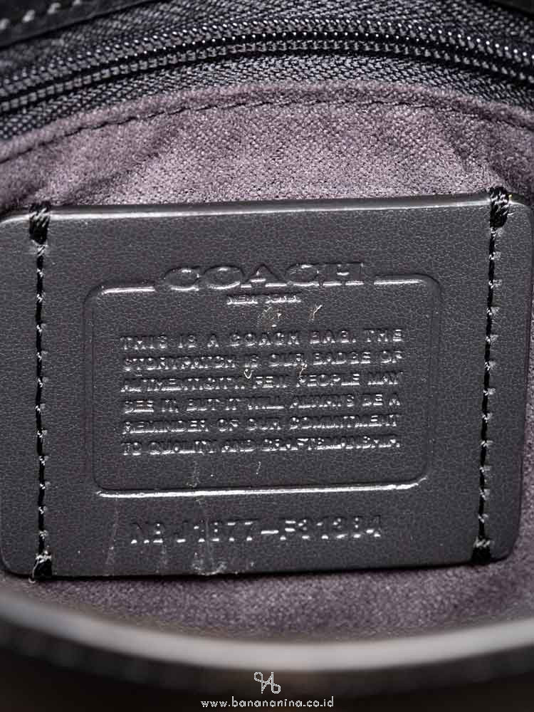 COACH 31384 Signature Bowery Turnlock Crossbody Brown Black