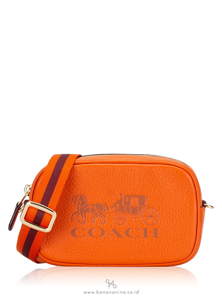 COACH F79212 Pebble Leather Jes Convertible Belt Bag Dark Orange