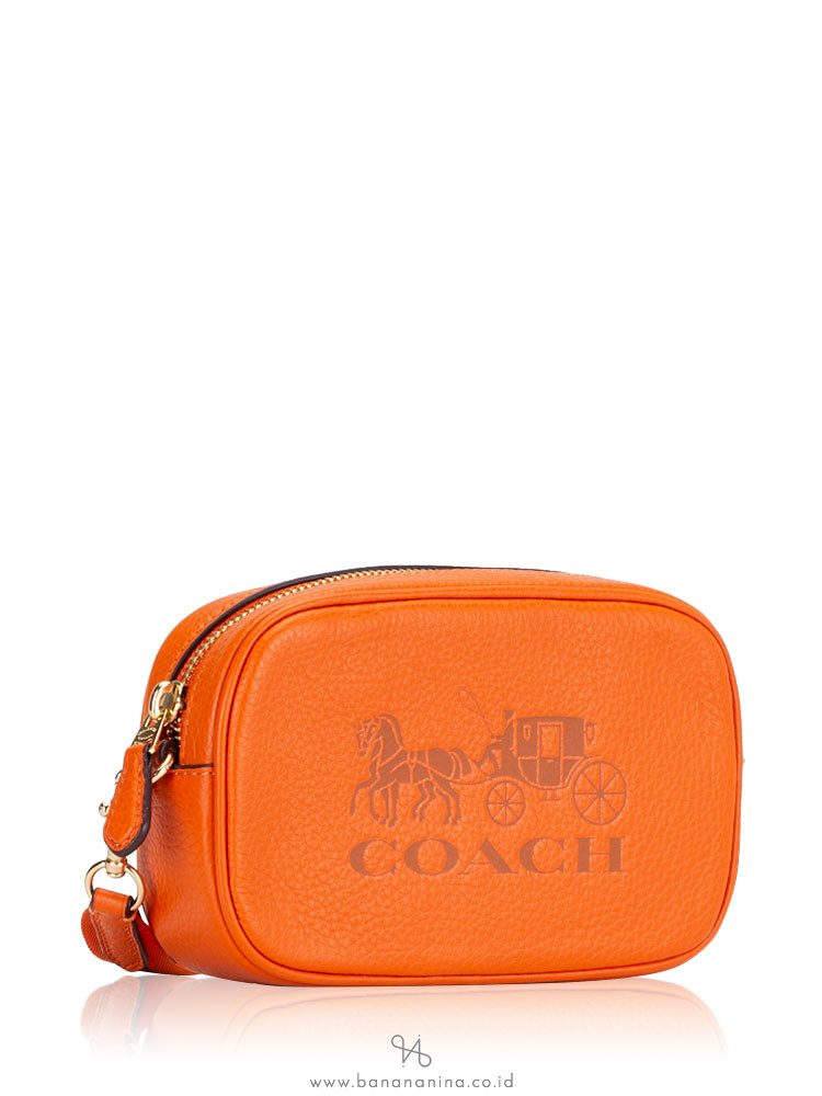 COACH F79212 Pebble Leather Jes Convertible Belt Bag Dark Orange