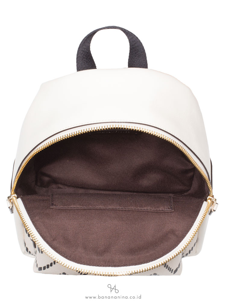 COACH 68098 Geo Chevron Mini Charlie Backpack Black Chalk