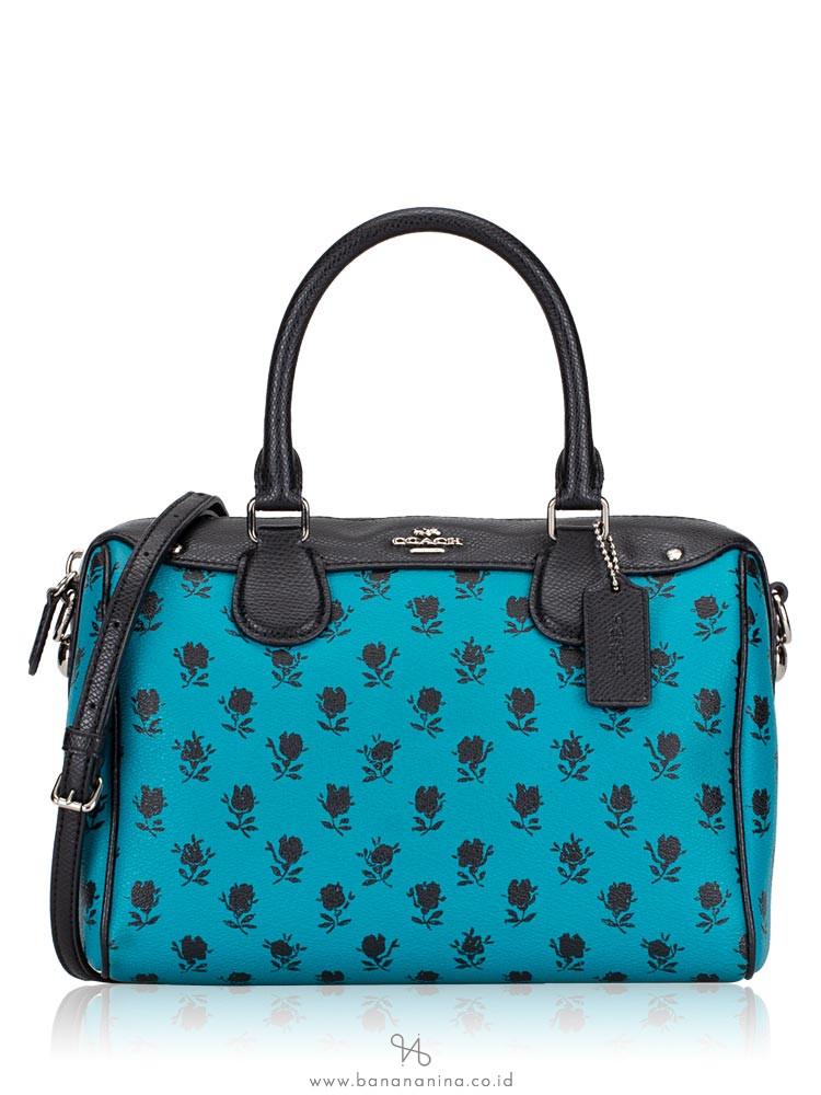 COACH 38160 Badlands Floral Mini Bennett Turquoise Black