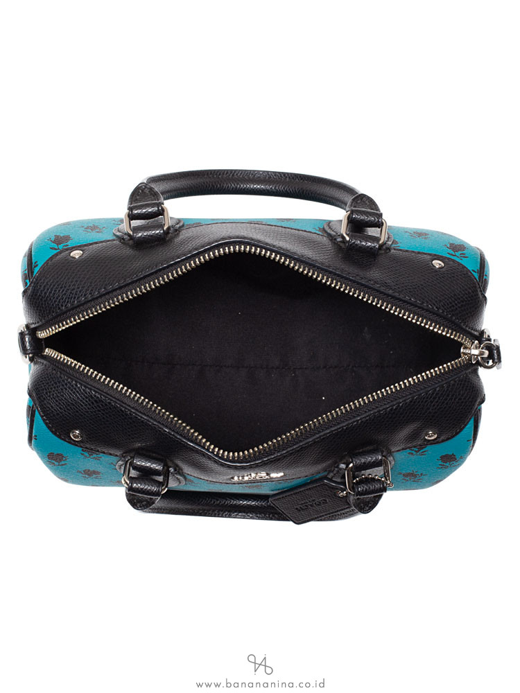 COACH 38160 Badlands Floral Mini Bennett Turquoise Black