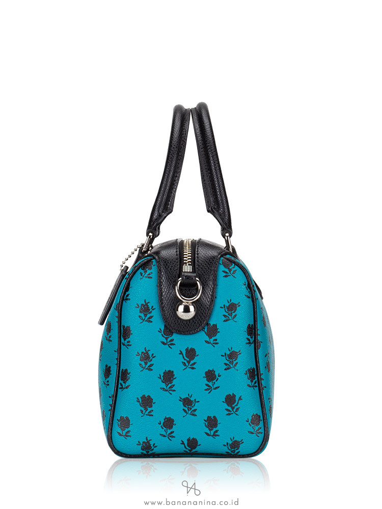 COACH 38160 Badlands Floral Mini Bennett Turquoise Black