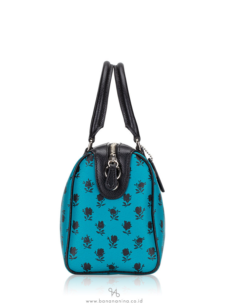 COACH 38160 Badlands Floral Mini Bennett Turquoise Black