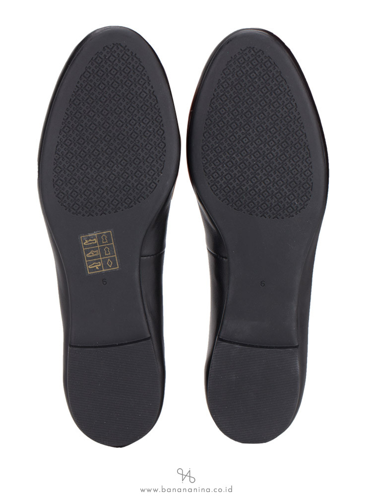 TORY BURCH Lowell 2 Leather Flats Perfect Black Sz 6