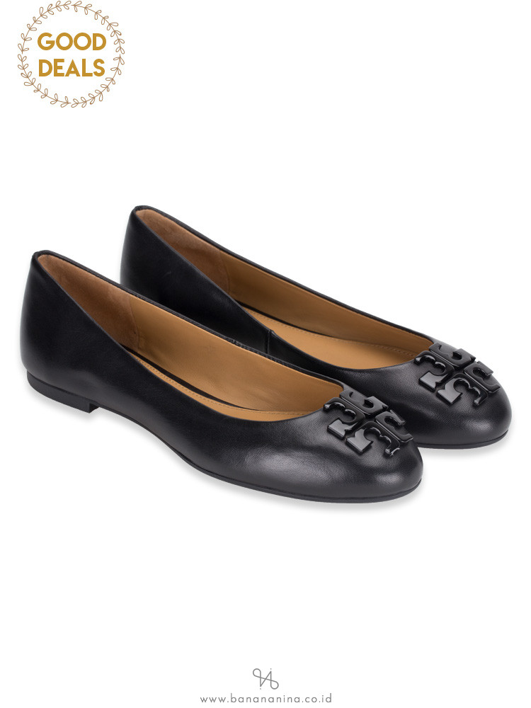 TORY BURCH Lowell 2 Leather Flats Perfect Black Sz 6