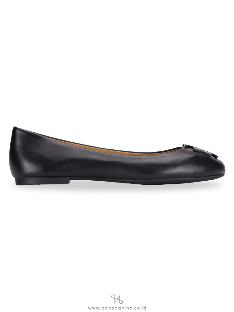 TORY BURCH Lowell 2 Leather Flats Perfect Black Sz 6