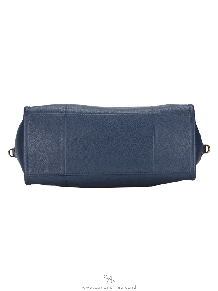 TORY BURCH Britten Leather Satchel Navy