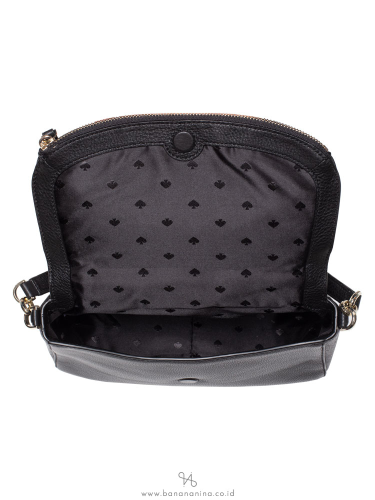 KATE SPADE Jackson Medium Flap Shoulder Bag Black