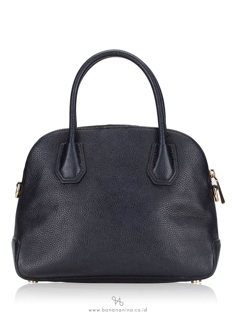 MICHAEL KORS Mercer Medium Leather Dome Satchel Black