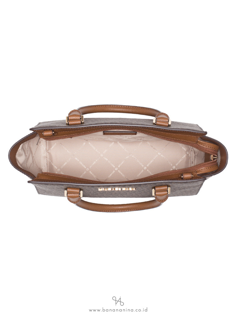 MICHAEL KORS Selma Signature Medium Satchel Brown