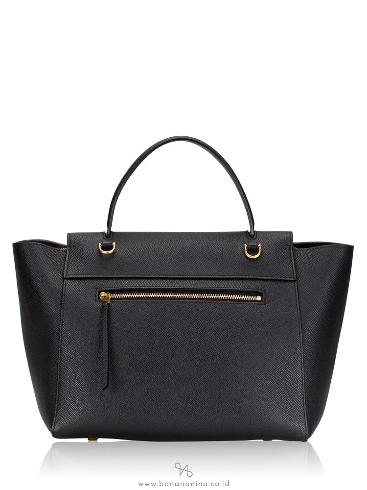 CELINE Grained Leather Mini Belt Bag Black