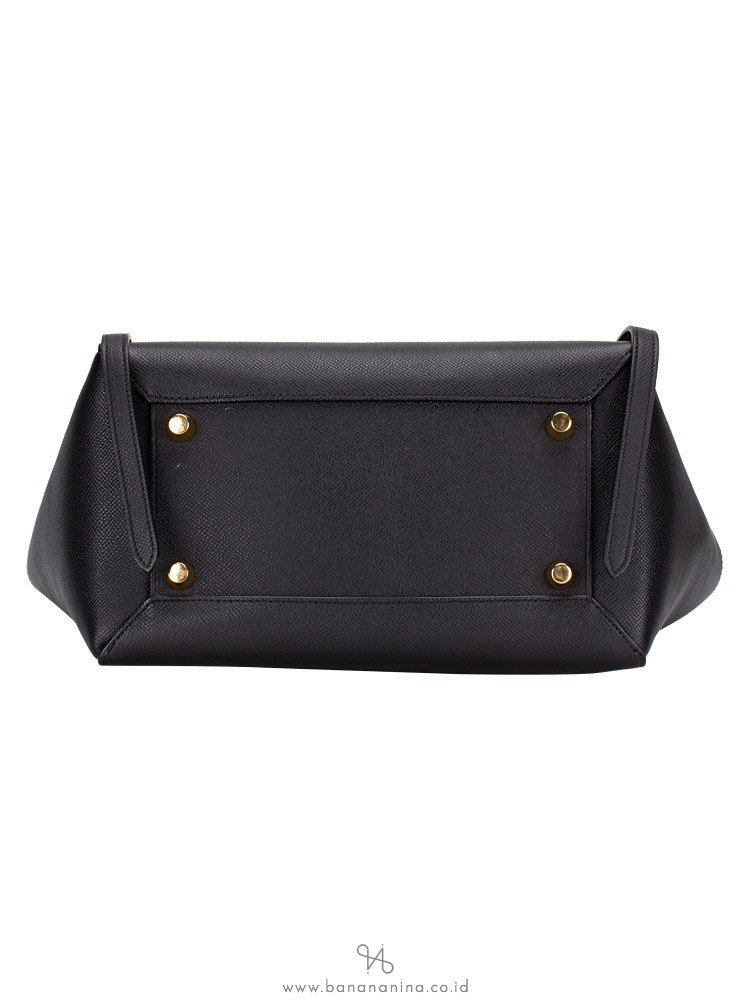 CELINE Grained Leather Mini Belt Bag Black