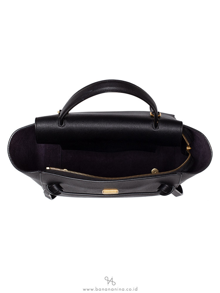 CELINE Grained Leather Mini Belt Bag Black