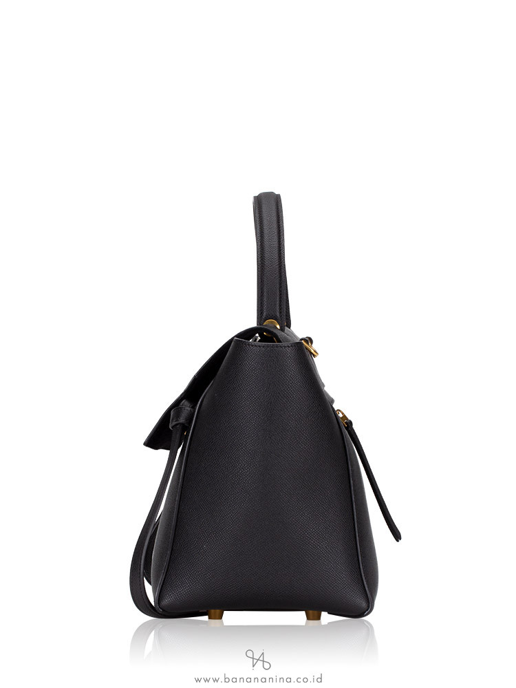 CELINE Grained Leather Mini Belt Bag Black