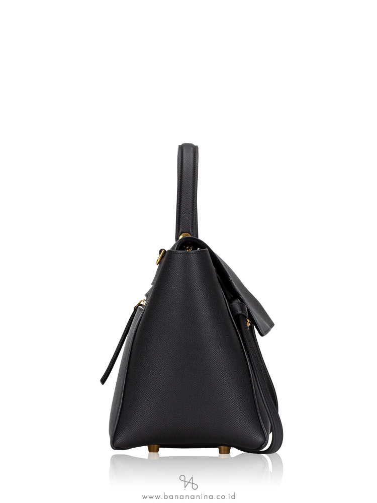 CELINE Grained Leather Mini Belt Bag Black