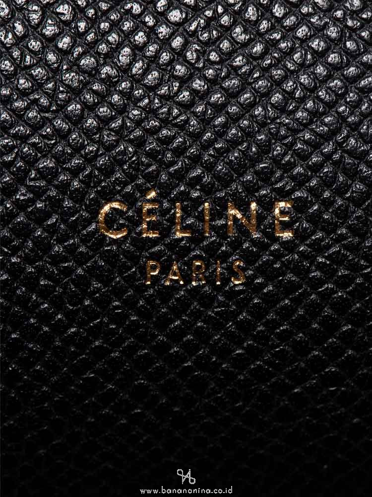 CELINE Grained Leather Mini Belt Bag Black