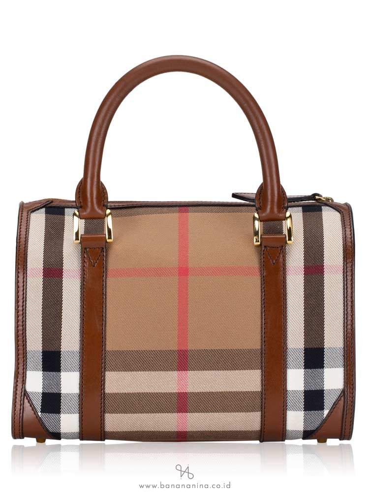 BURBERRY Bridle House Check Medium Chester Dark Tan